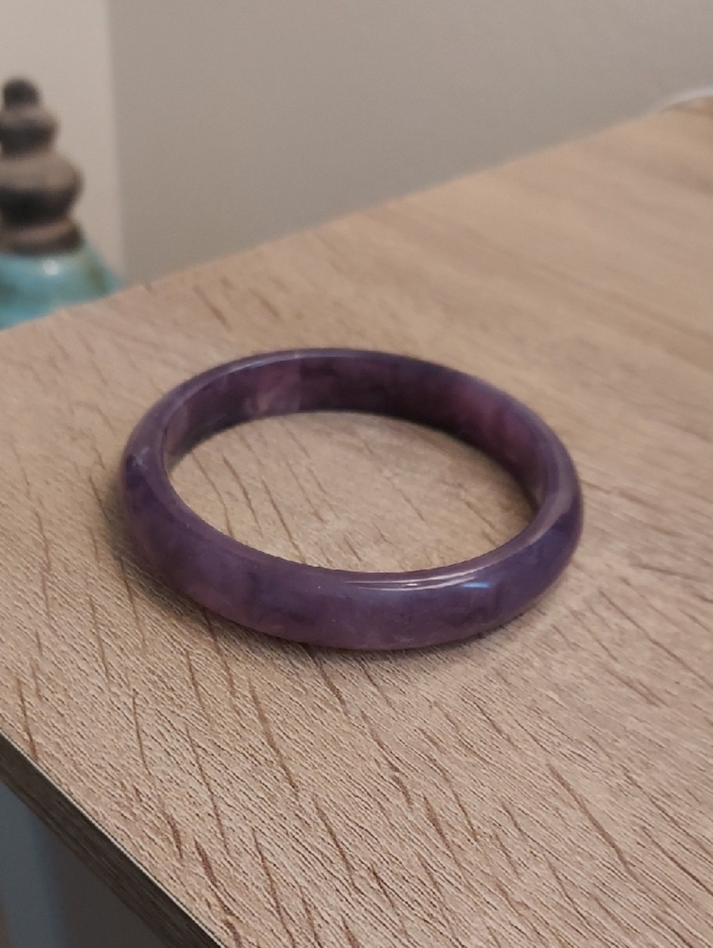 Purple Resin Bangle Bracelet - Unbranded